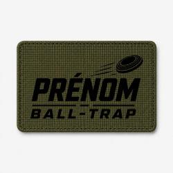 Patch Ball Trap - Pr&eacute;nom personnalis&eacute; - Passion tir - Olive / Noir