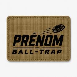Patch Ball Trap - Pr&eacute;nom personnalis&eacute; - Passion tir - Coyote / Noir