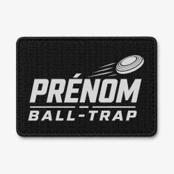 Patch Ball Trap - Pr&eacute;nom personnalis&eacute; - Passion tir - Noir / Blanc