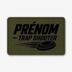 Patch Ball Trap - Pr&eacute;nom personnalis&eacute; - Trap Shooter - Olive / Noir