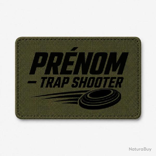 Patch Ball Trap - Pr�nom personnalis� - Trap Shooter - Olive / Noir