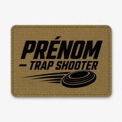 Patch Ball Trap - Pr&eacute;nom personnalis&eacute; - Trap Shooter - Coyote / Noir