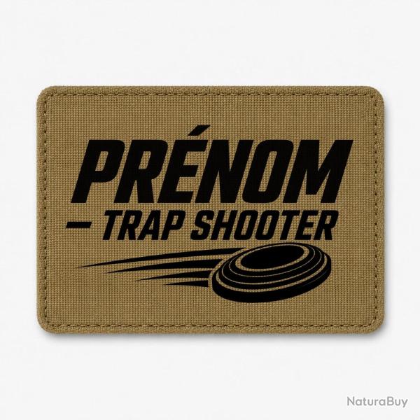 Patch Ball Trap - Pr�nom personnalis� - Trap Shooter - Coyote / Noir