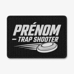 Patch Ball Trap - Pr&eacute;nom personnalis&eacute; - Trap Shooter - Noir / Blanc