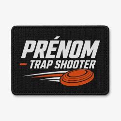 Patch Ball Trap - Pr&eacute;nom personnalis&eacute; - Trap Shooter - Noir / Orange