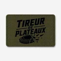 Patch Ball Trap - Tireur de plateaux - Badge sportif - Olive / Noir