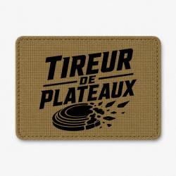 Patch Ball Trap - Tireur de plateaux - Badge sportif - Coyote / Noir