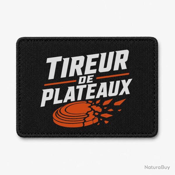 Patch Ball Trap - Tireur de plateaux - Badge sportif - Noir / Orange