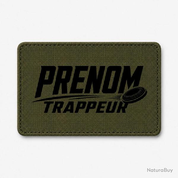 Patch Ball Trap - Pr�nom personnalis� - Trappeur - Olive / Noir