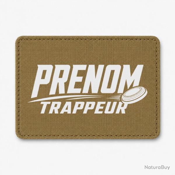 Patch Ball Trap - Pr�nom personnalis� - Trappeur - Coyote / Blanc