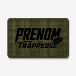 Patch Ball Trap - Pr&eacute;nom personnalis&eacute; - Trappeuse - Olive / Noir