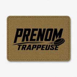 Patch Ball Trap - Pr&eacute;nom personnalis&eacute; - Trappeuse - Coyote / Noir