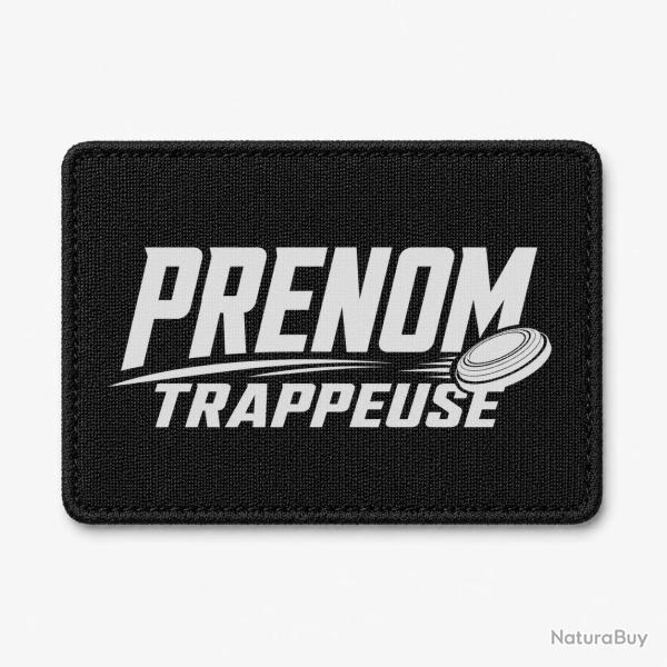 Patch Ball Trap - Pr�nom personnalis� - Trappeuse - Noir / Blanc