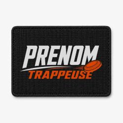 Patch Ball Trap - Pr&eacute;nom personnalis&eacute; - Trappeuse - Noir / Orange