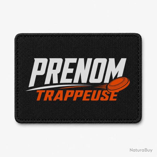 Patch Ball Trap - Pr�nom personnalis� - Trappeuse - Noir / Orange