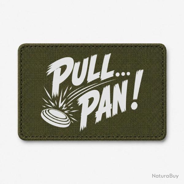 Patch Ball Trap - Pull Pan - Impact du plateau - Olive / Blanc