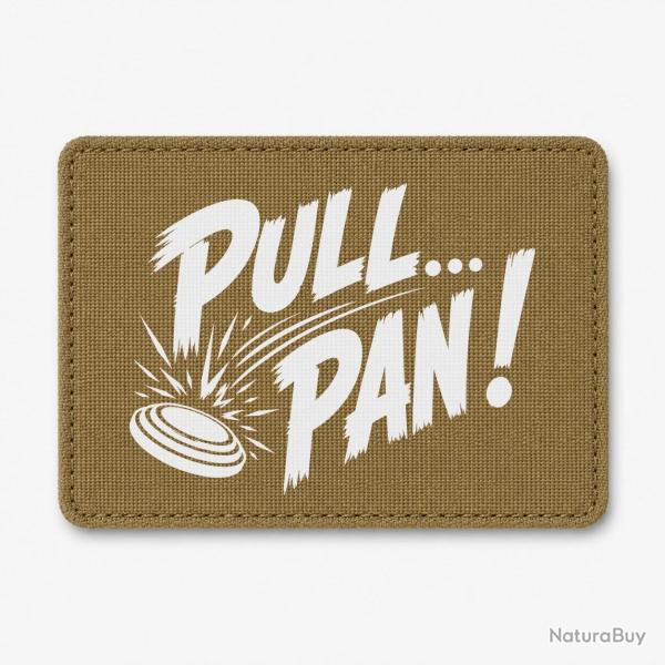 Patch Ball Trap - Pull Pan - Impact du plateau - Coyote / Blanc