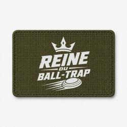 Patch Ball Trap - Reine du Ball Trap - Couronne - Olive / Blanc