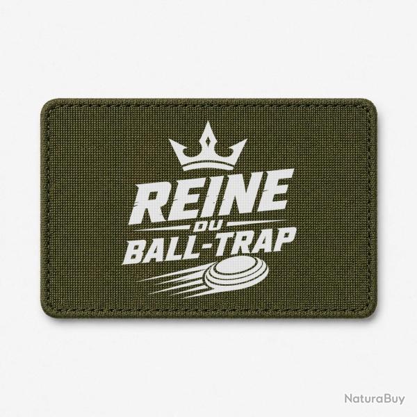 Patch Ball Trap - Reine du Ball Trap - Couronne - Olive / Blanc