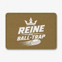 Patch Ball Trap - Reine du Ball Trap - Couronne - Coyote / Blanc