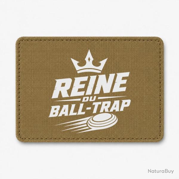 Patch Ball Trap - Reine du Ball Trap - Couronne - Coyote / Blanc