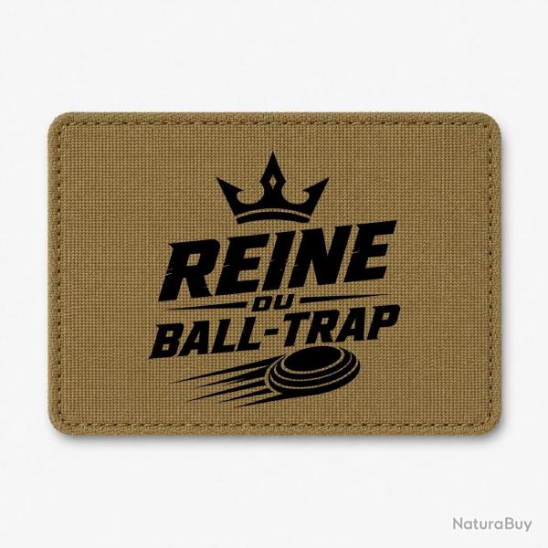 Patch Ball Trap - Reine du Ball Trap - Couronne - Coyote / Noir