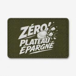 Patch Ball Trap - Z&eacute;ro plateau &eacute;pargn&eacute; - Tireur d&eacute;termin&eacute; - Olive / Blanc