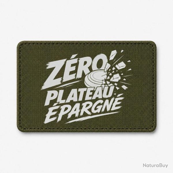 Patch Ball Trap - Z�ro plateau �pargn� - Tireur d�termin� - Olive / Blanc