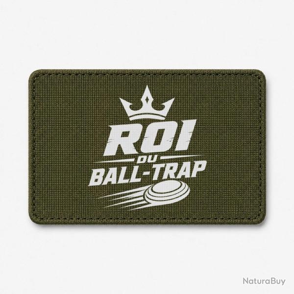 Patch Ball Trap - Roi du Ball Trap - Couronne - Olive / Blanc