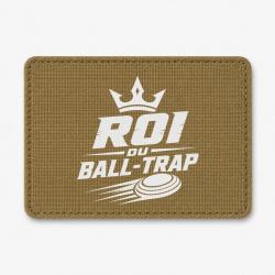 Patch Ball Trap - Roi du Ball Trap - Couronne - Coyote / Blanc