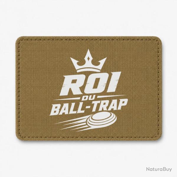 Patch Ball Trap - Roi du Ball Trap - Couronne - Coyote / Blanc