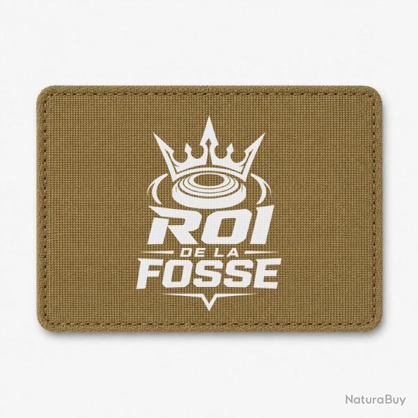 Patch Ball Trap - Roi de la fosse - Tireur sportif - Coyote / Blanc