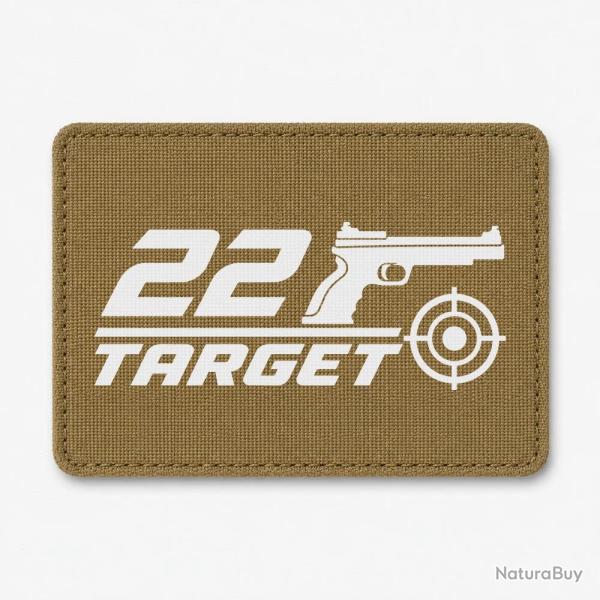 Patch Tir Sportif - .22 Target - Coyote / Blanc