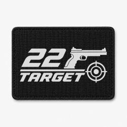 Patch Tir Sportif - .22 Target - Noir / Blanc