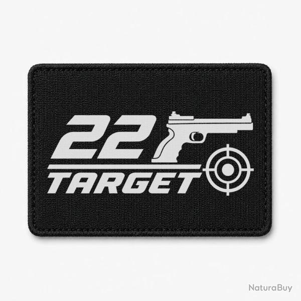 Patch Tir Sportif - .22 Target - Noir / Blanc
