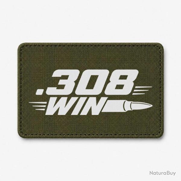 Patch Tir Sportif - .308 Win - Cartouche - Olive / Blanc