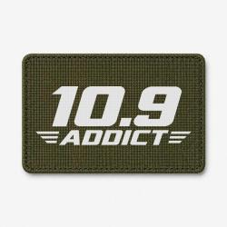 Patch Tir Sportif - 10.9 Addict - Typographie - Olive / Blanc