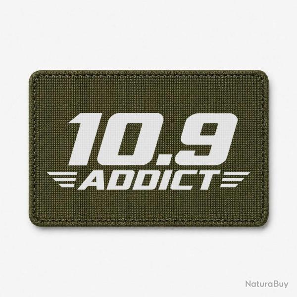 Patch Tir Sportif - 10.9 Addict - Typographie - Olive / Blanc