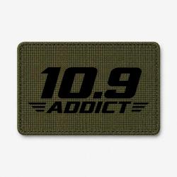 Patch Tir Sportif - 10.9 Addict - Typographie - Olive / Noir