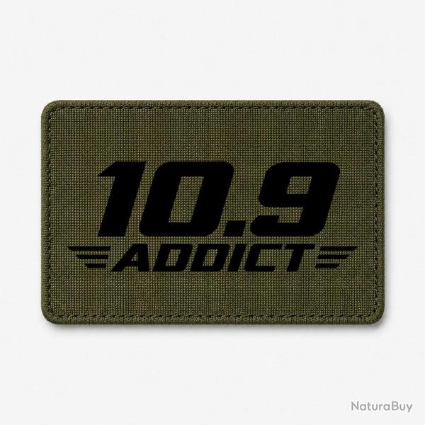 Patch Tir Sportif - 10.9 Addict - Typographie - Olive / Noir