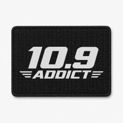 Patch Tir Sportif - 10.9 Addict - Typographie - Noir / Blanc
