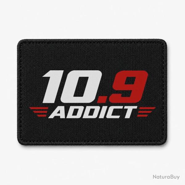 Patch Tir Sportif - 10.9 Addict - Typographie - Noir / Orange