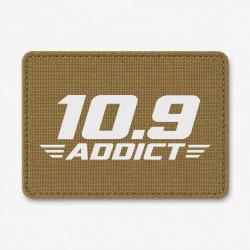 Patch Tir Sportif - 10.9 Addict - Typographie - Coyote / Blanc