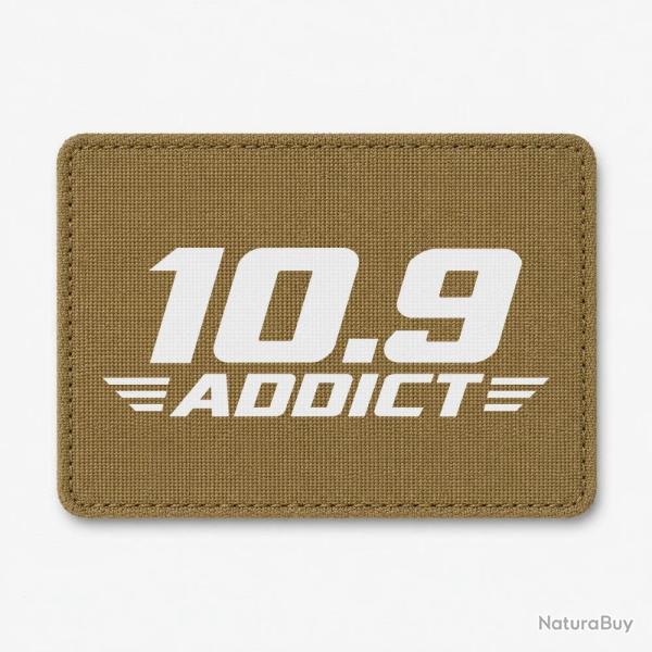 Patch Tir Sportif - 10.9 Addict - Typographie - Coyote / Blanc