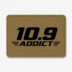 Patch Tir Sportif - 10.9 Addict - Typographie - Coyote / Noir