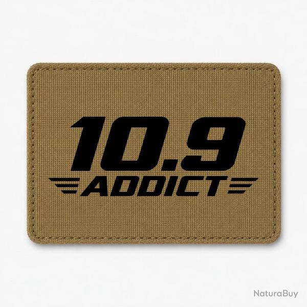 Patch Tir Sportif - 10.9 Addict - Typographie - Coyote / Noir