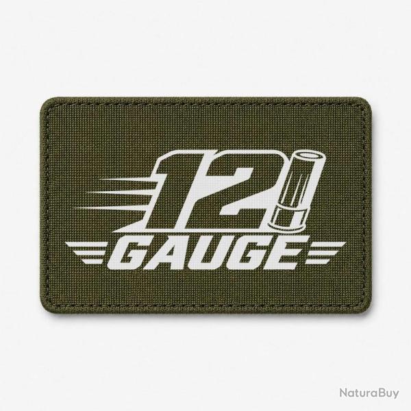 Patch Tir Sportif - 12 Gauge - Cartouche - Olive / Blanc