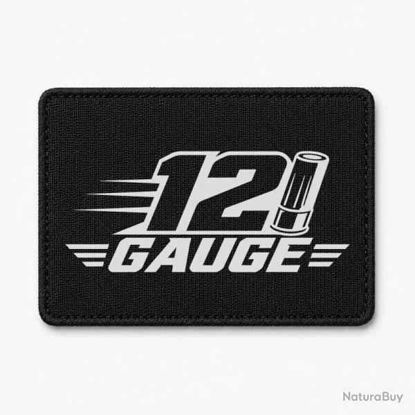 Patch Tir Sportif - 12 Gauge - Cartouche - Noir / Blanc