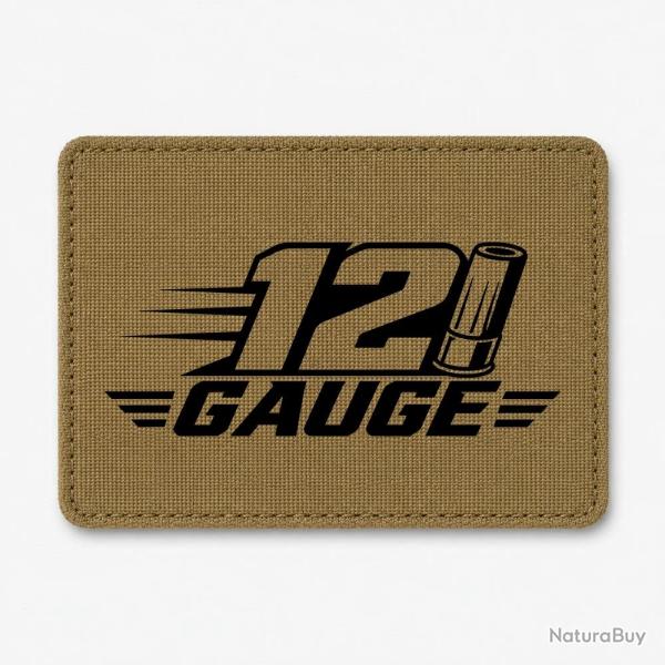 Patch Tir Sportif - 12 Gauge - Cartouche - Coyote / Noir