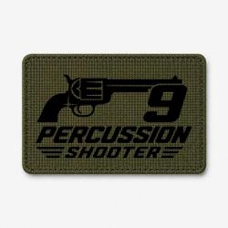 Patch Tir Sportif - 9 Percussion Shooter - Revolver - Olive / Noir